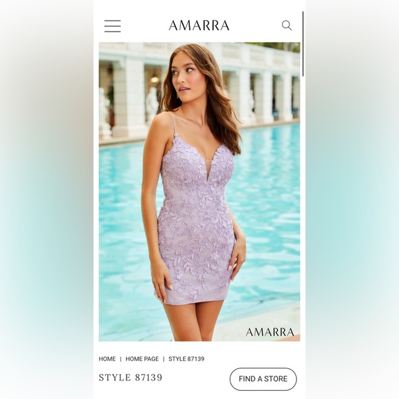 Amarra Homecoming Dress - Red - Picture 4 of 5